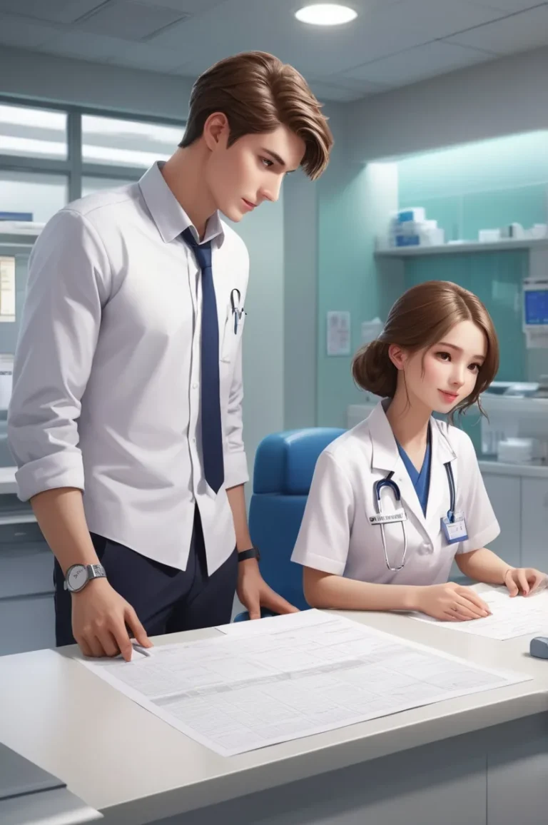 At the Hospital Reception