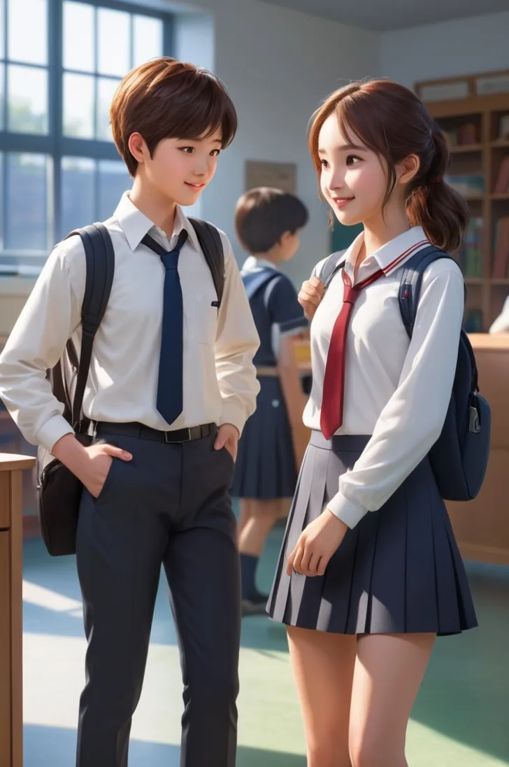 First day at school – English conversation for beginners