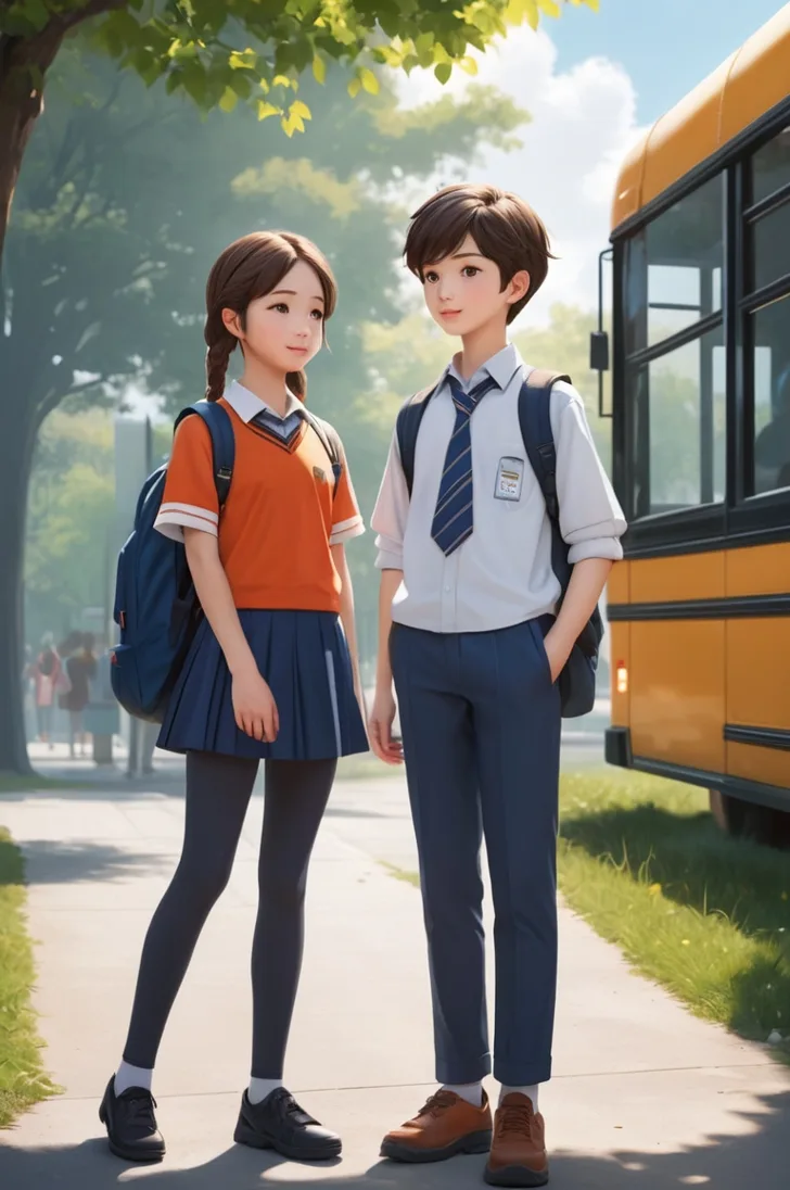 Waiting for the School Bus – Simple English Conversation