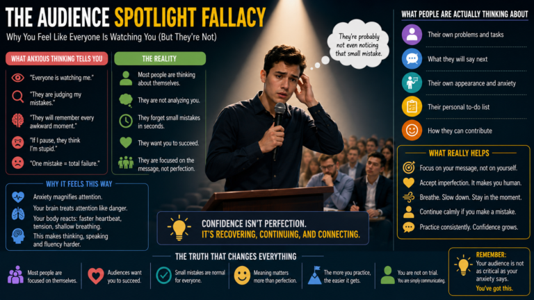 The Audience Spotlight Fallacy: Why You Feel Constantly Judged When Speaking English